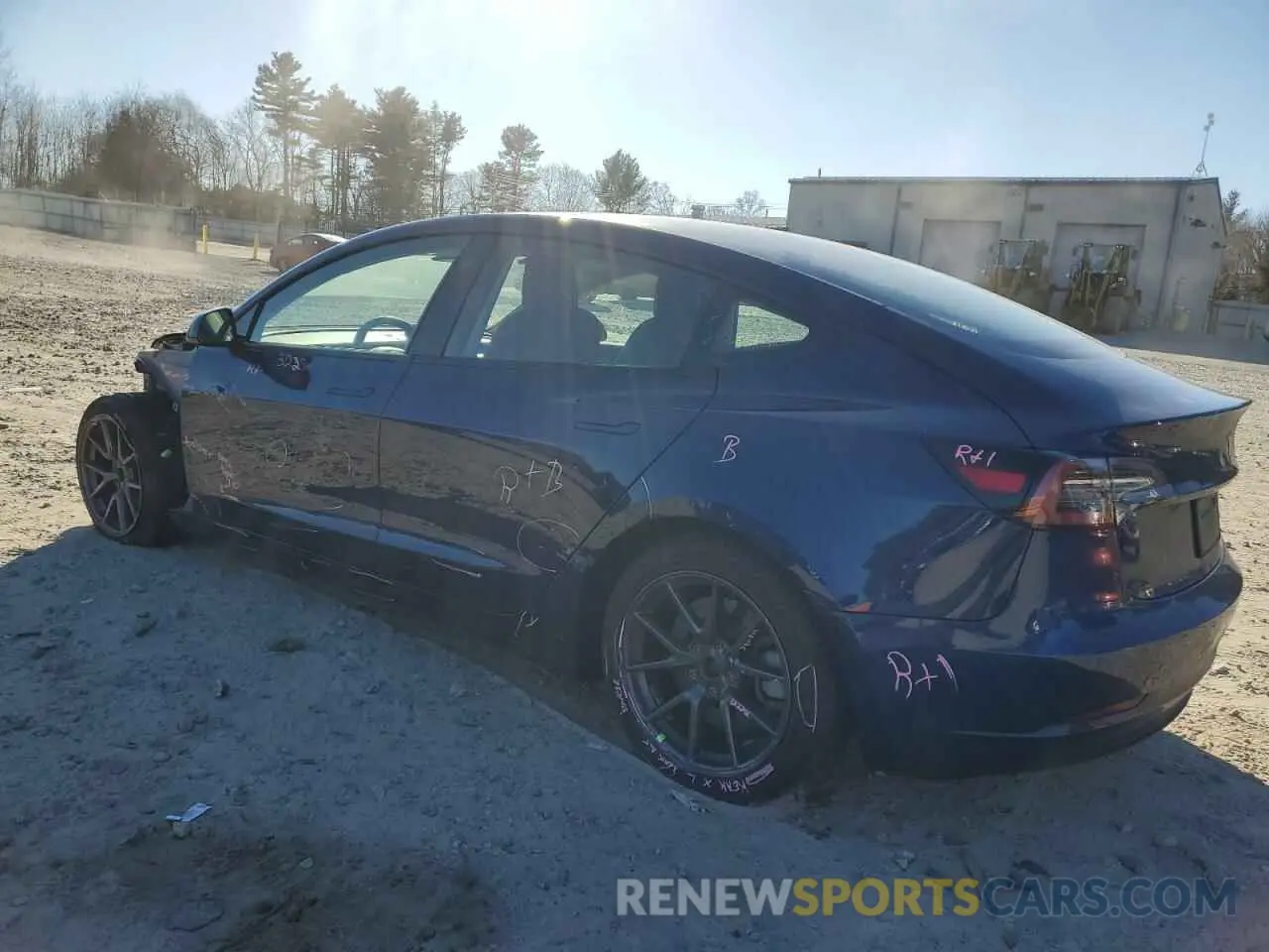 2 Photograph of a damaged car 5YJ3E1EB6NF263228 TESLA MODEL 3 2022