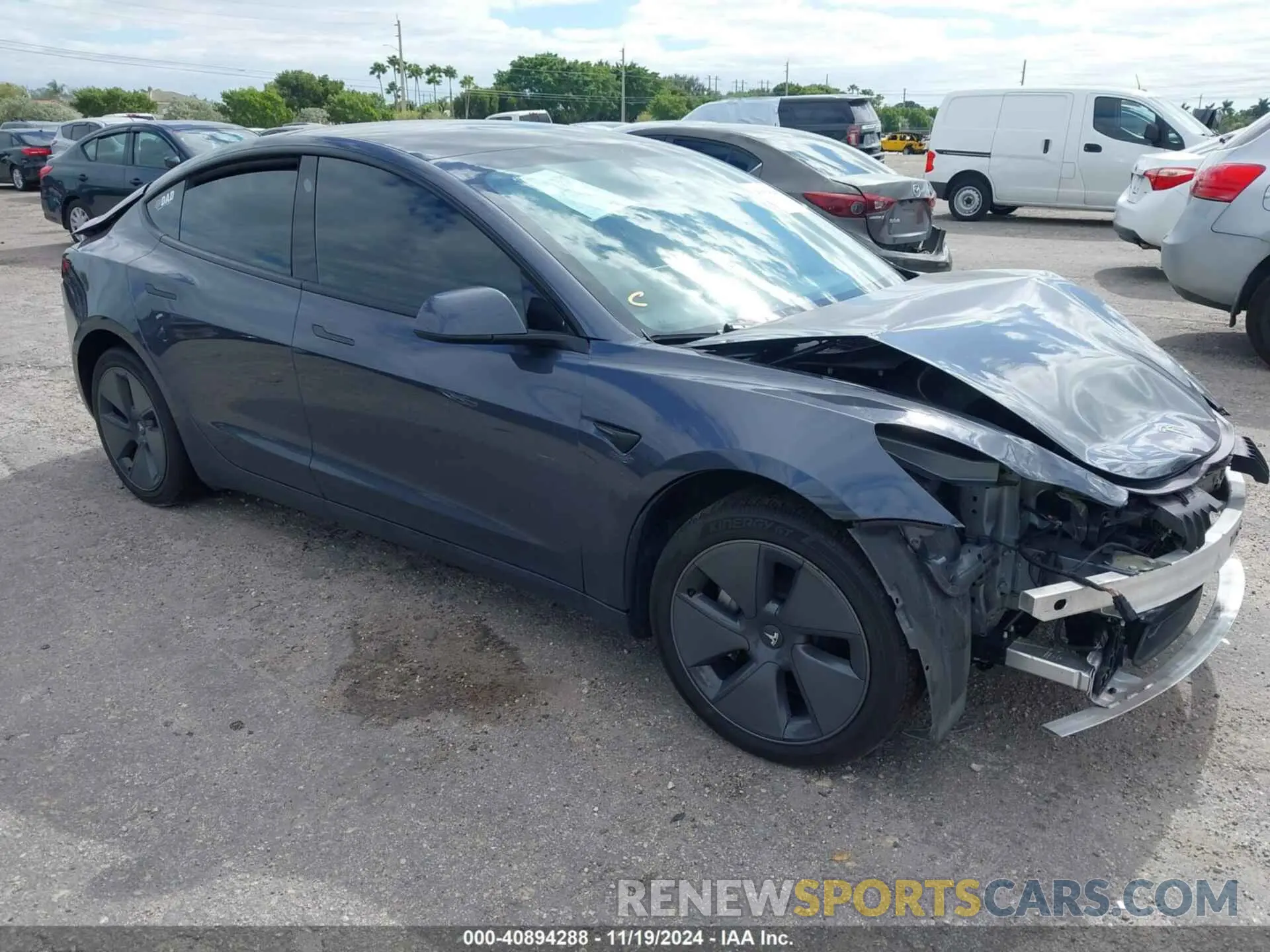 1 Photograph of a damaged car 5YJ3E1EB6NF264489 TESLA MODEL 3 2022