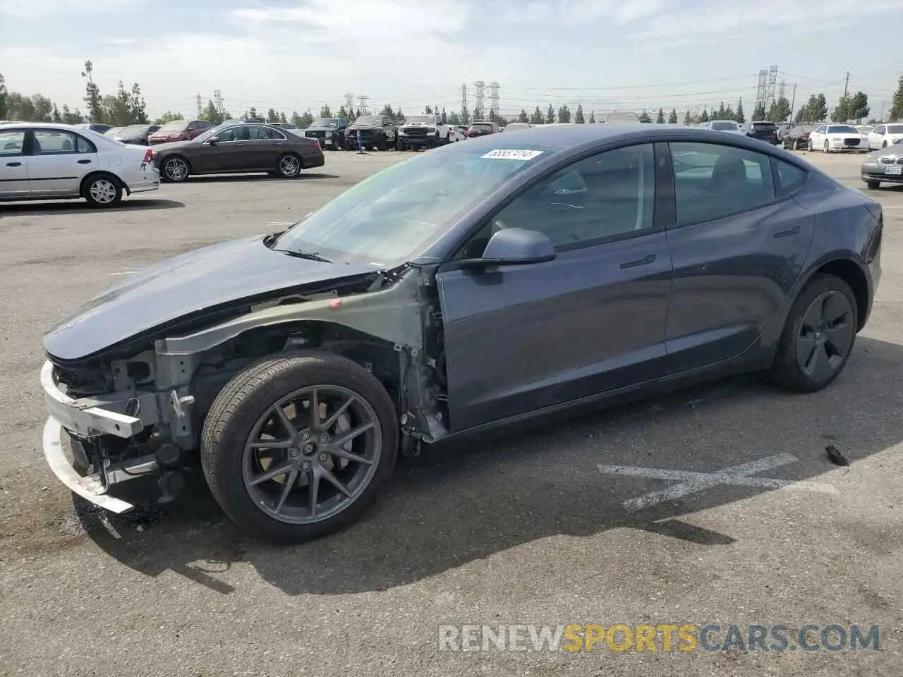 1 Photograph of a damaged car 5YJ3E1EB6NF264623 TESLA MODEL 3 2022