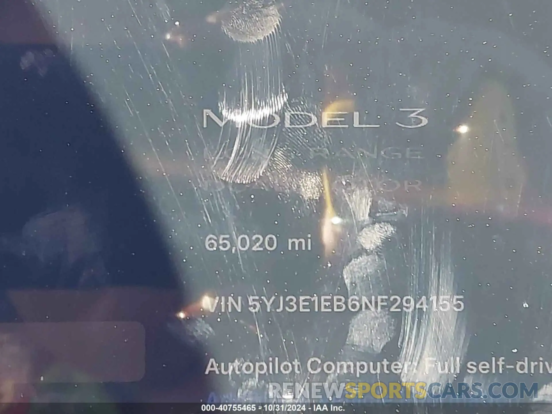 14 Photograph of a damaged car 5YJ3E1EB6NF294155 TESLA MODEL 3 2022