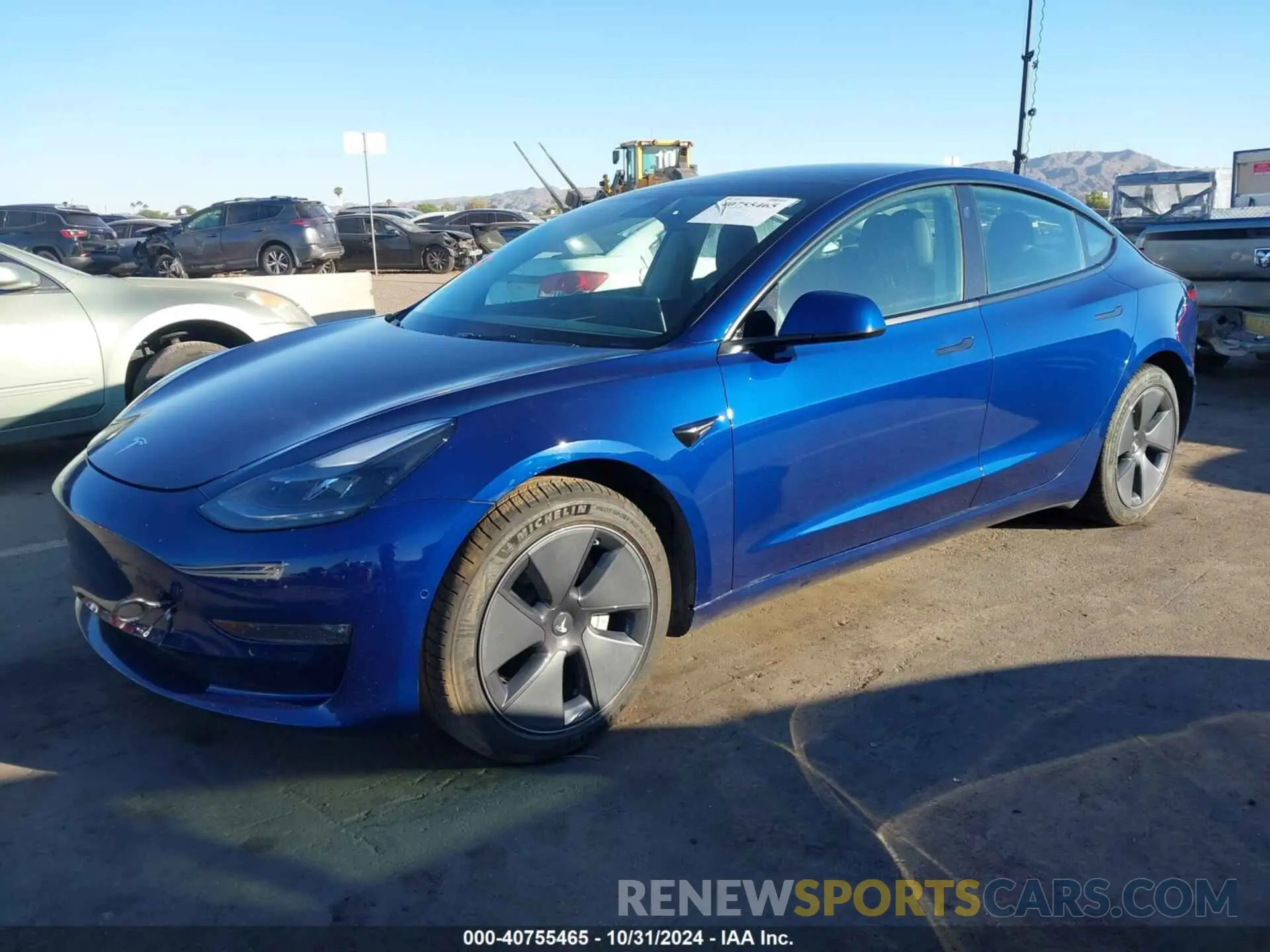 2 Photograph of a damaged car 5YJ3E1EB6NF294155 TESLA MODEL 3 2022