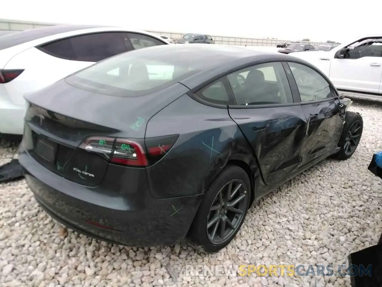 3 Photograph of a damaged car 5YJ3E1EB6NF297038 TESLA MODEL 3 2022