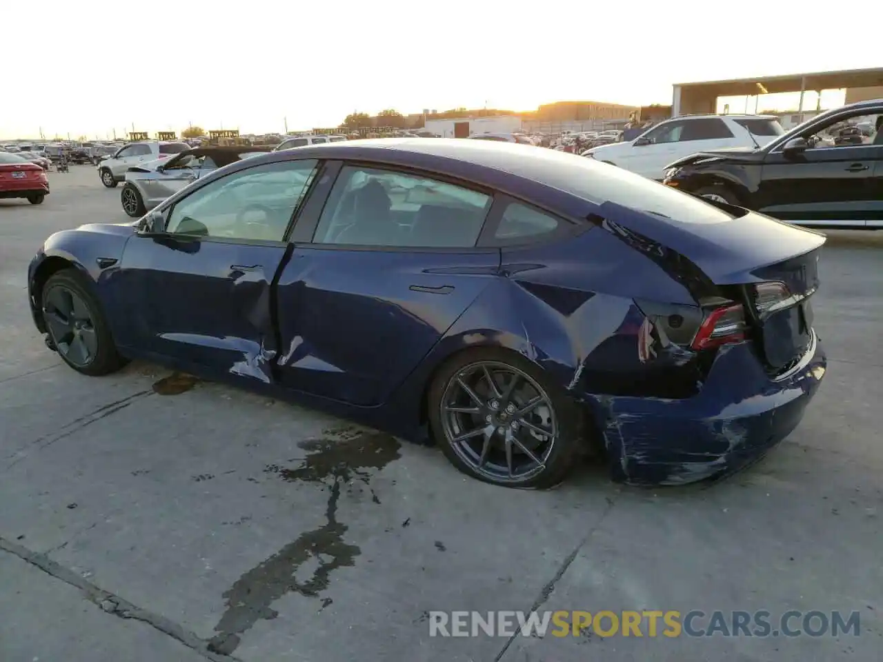 2 Photograph of a damaged car 5YJ3E1EB6NF305025 TESLA MODEL 3 2022