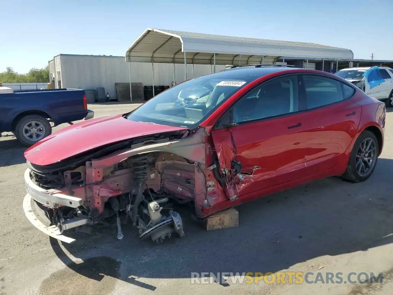 1 Photograph of a damaged car 5YJ3E1EB6NF323816 TESLA MODEL 3 2022