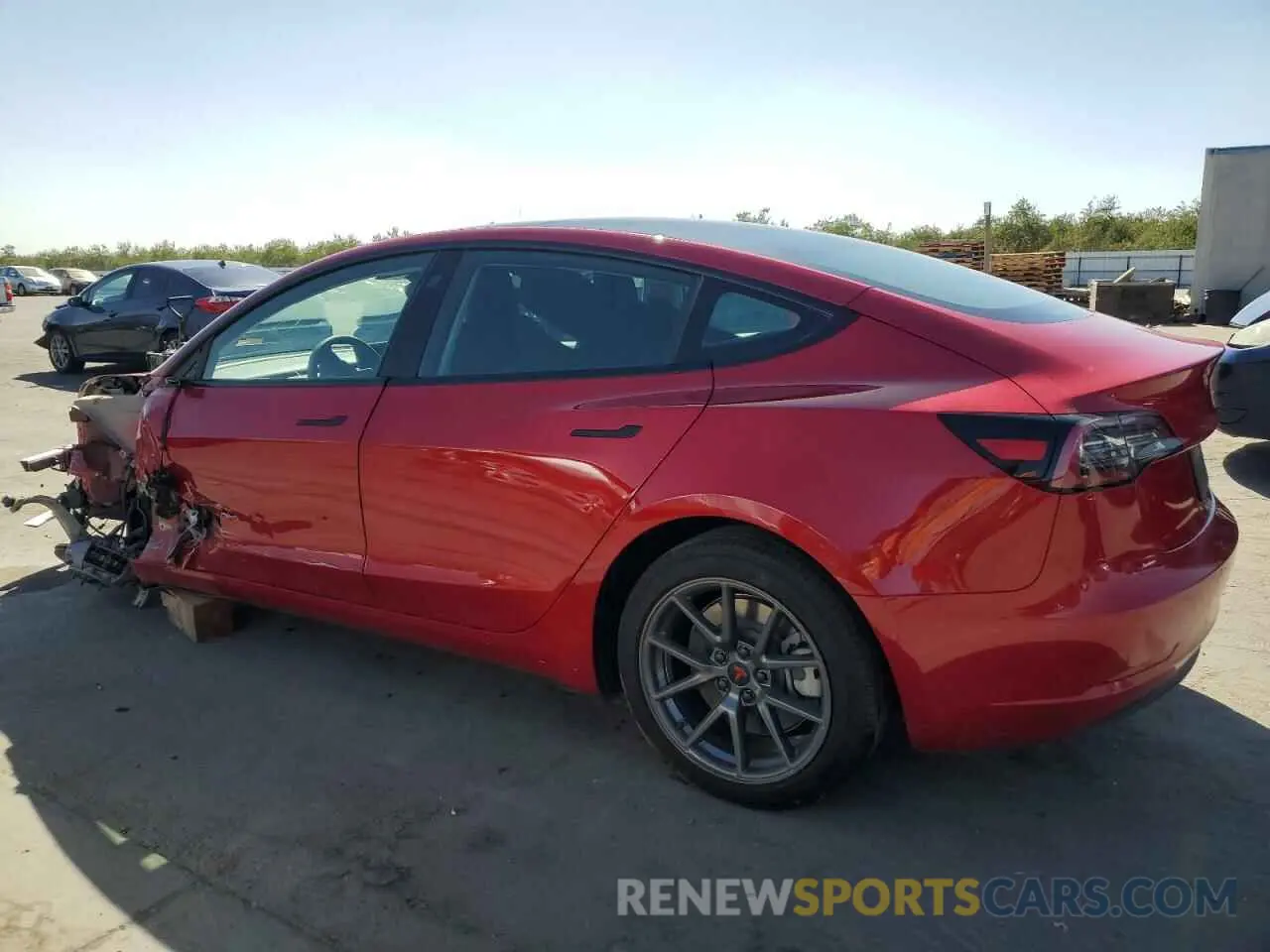 2 Photograph of a damaged car 5YJ3E1EB6NF323816 TESLA MODEL 3 2022