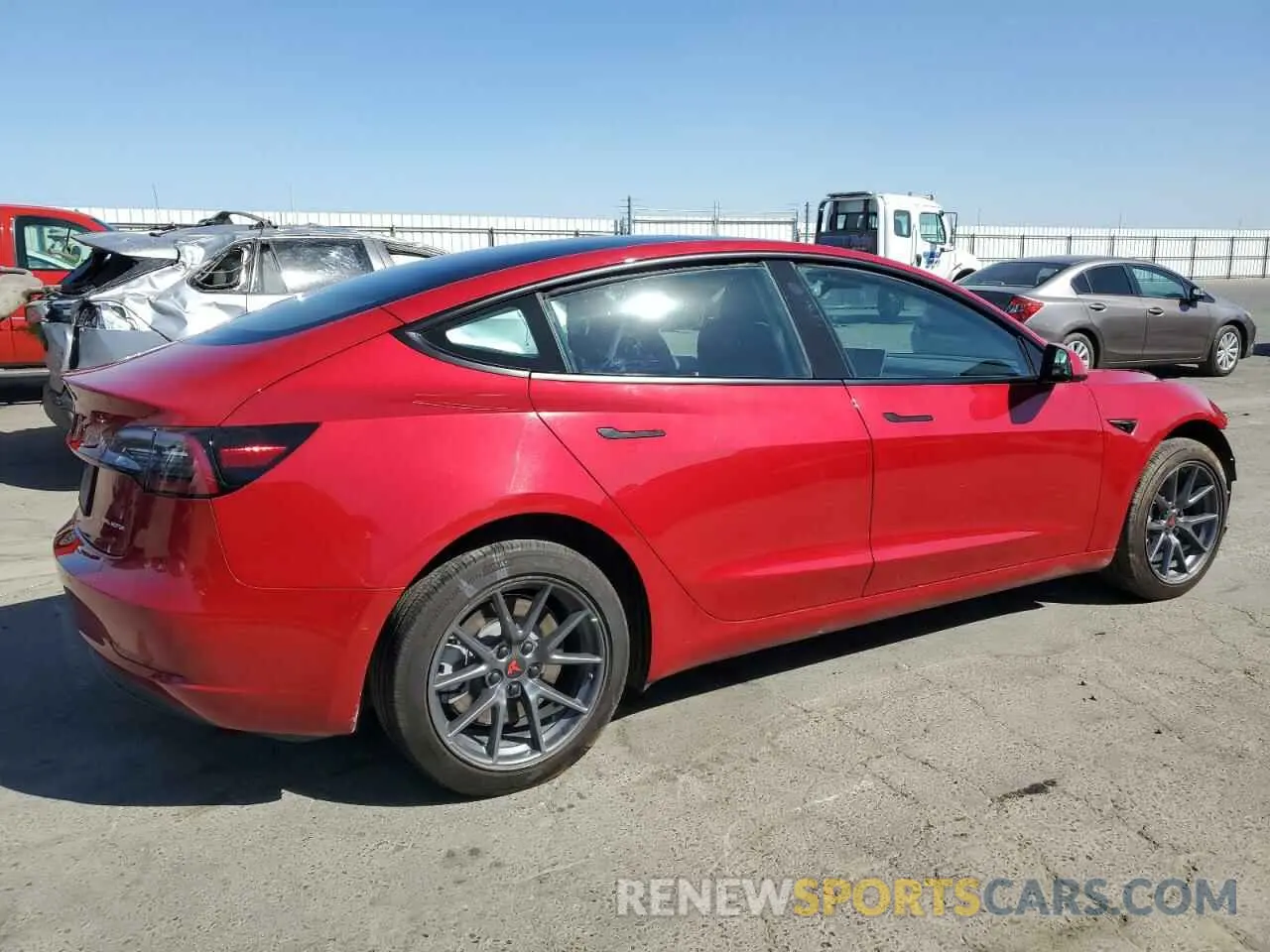 3 Photograph of a damaged car 5YJ3E1EB6NF323816 TESLA MODEL 3 2022