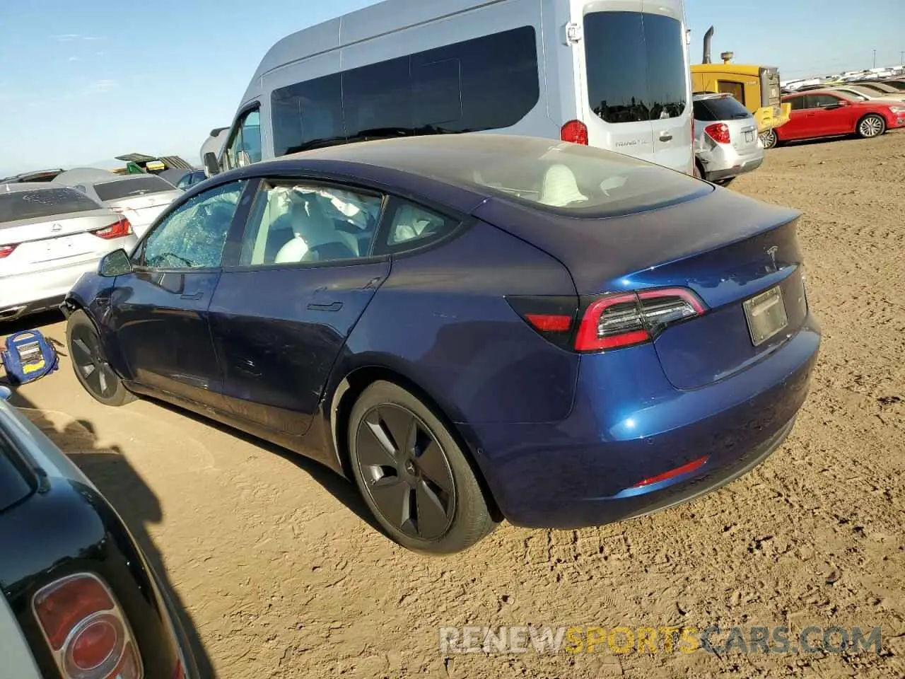 2 Photograph of a damaged car 5YJ3E1EB6NF356119 TESLA MODEL 3 2022
