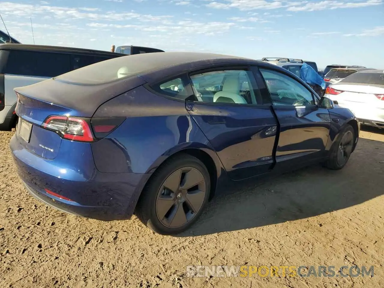 3 Photograph of a damaged car 5YJ3E1EB6NF356119 TESLA MODEL 3 2022