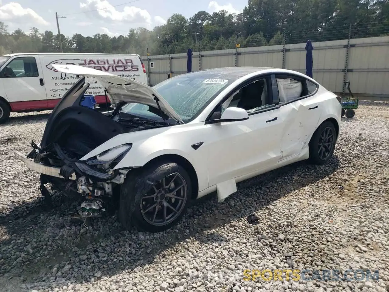 1 Photograph of a damaged car 5YJ3E1EB7NF105321 TESLA MODEL 3 2022