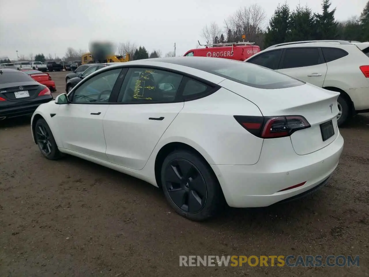 2 Photograph of a damaged car 5YJ3E1EB7NF108087 TESLA MODEL 3 2022