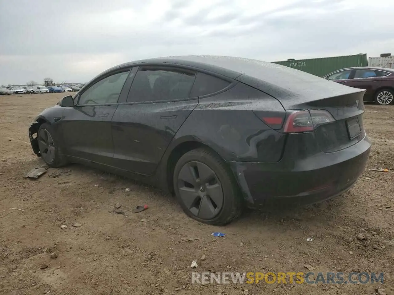 2 Photograph of a damaged car 5YJ3E1EB7NF110261 TESLA MODEL 3 2022