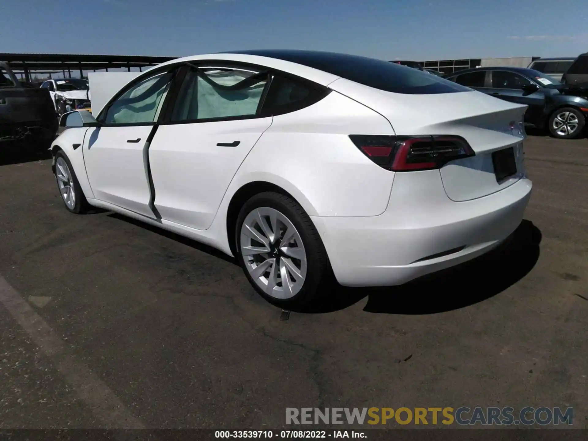 3 Photograph of a damaged car 5YJ3E1EB7NF126671 TESLA MODEL 3 2022