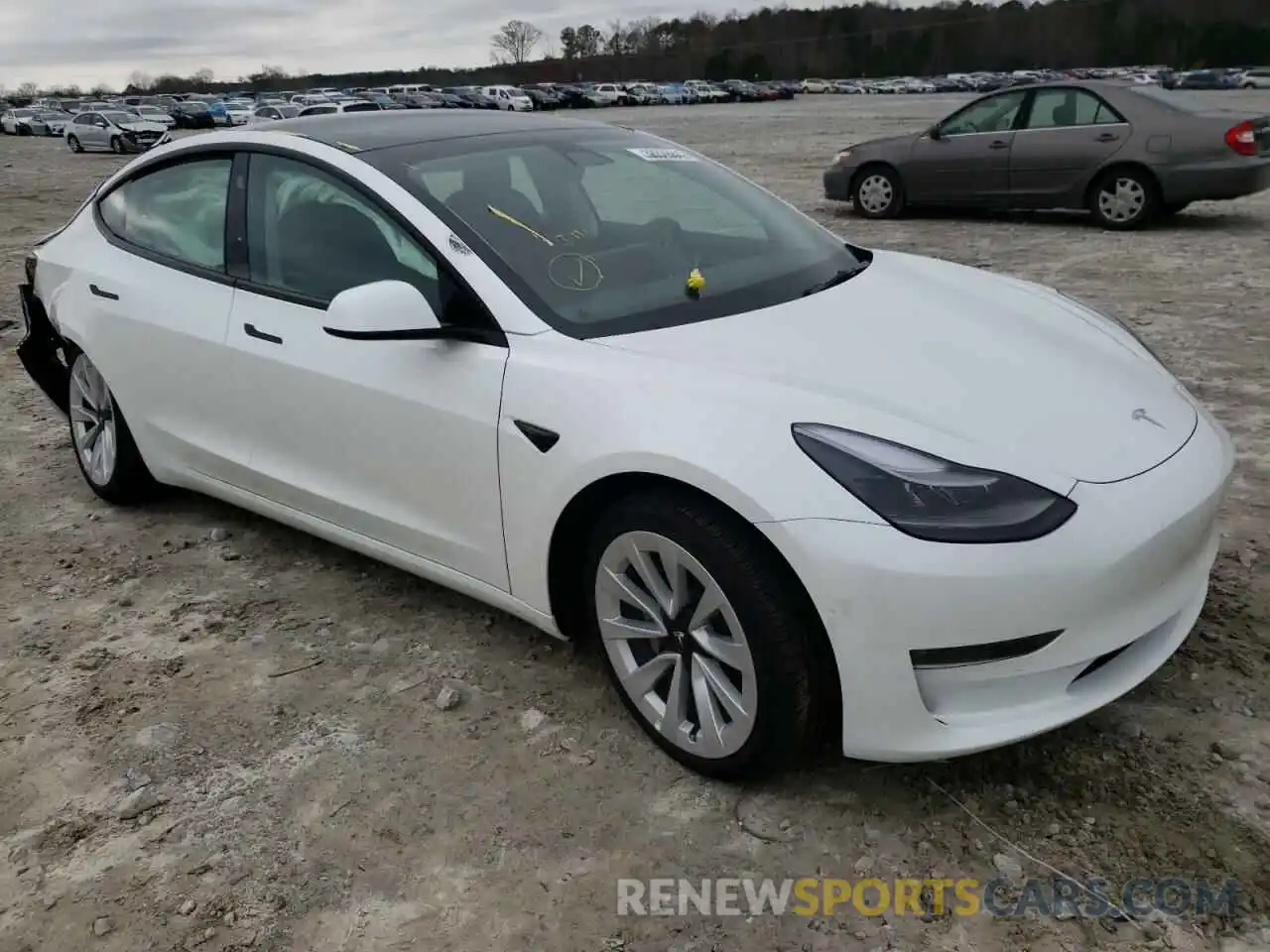 1 Photograph of a damaged car 5YJ3E1EB7NF129764 TESLA MODEL 3 2022