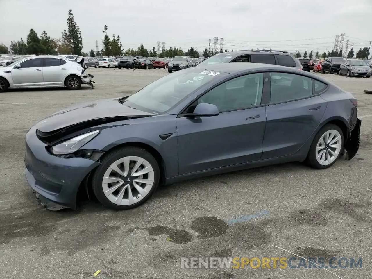1 Photograph of a damaged car 5YJ3E1EB7NF131613 TESLA MODEL 3 2022