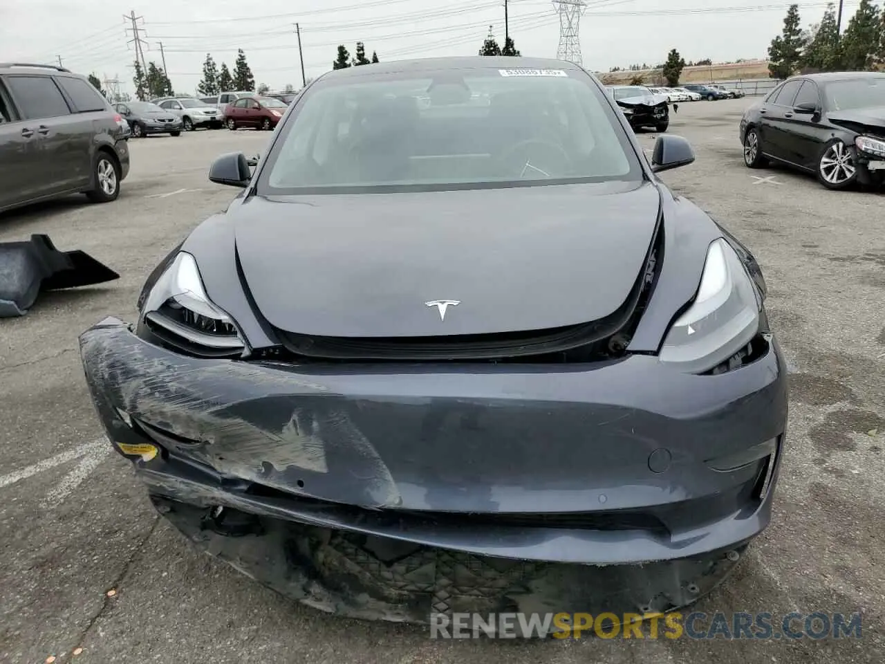 5 Photograph of a damaged car 5YJ3E1EB7NF131613 TESLA MODEL 3 2022