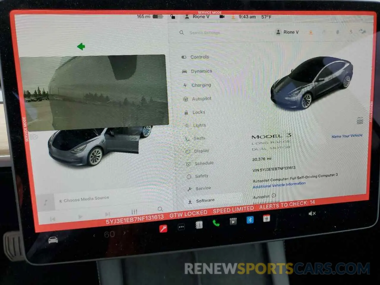 9 Photograph of a damaged car 5YJ3E1EB7NF131613 TESLA MODEL 3 2022