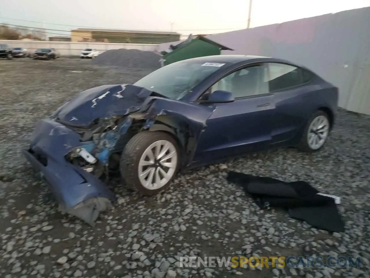 1 Photograph of a damaged car 5YJ3E1EB7NF143938 TESLA MODEL 3 2022