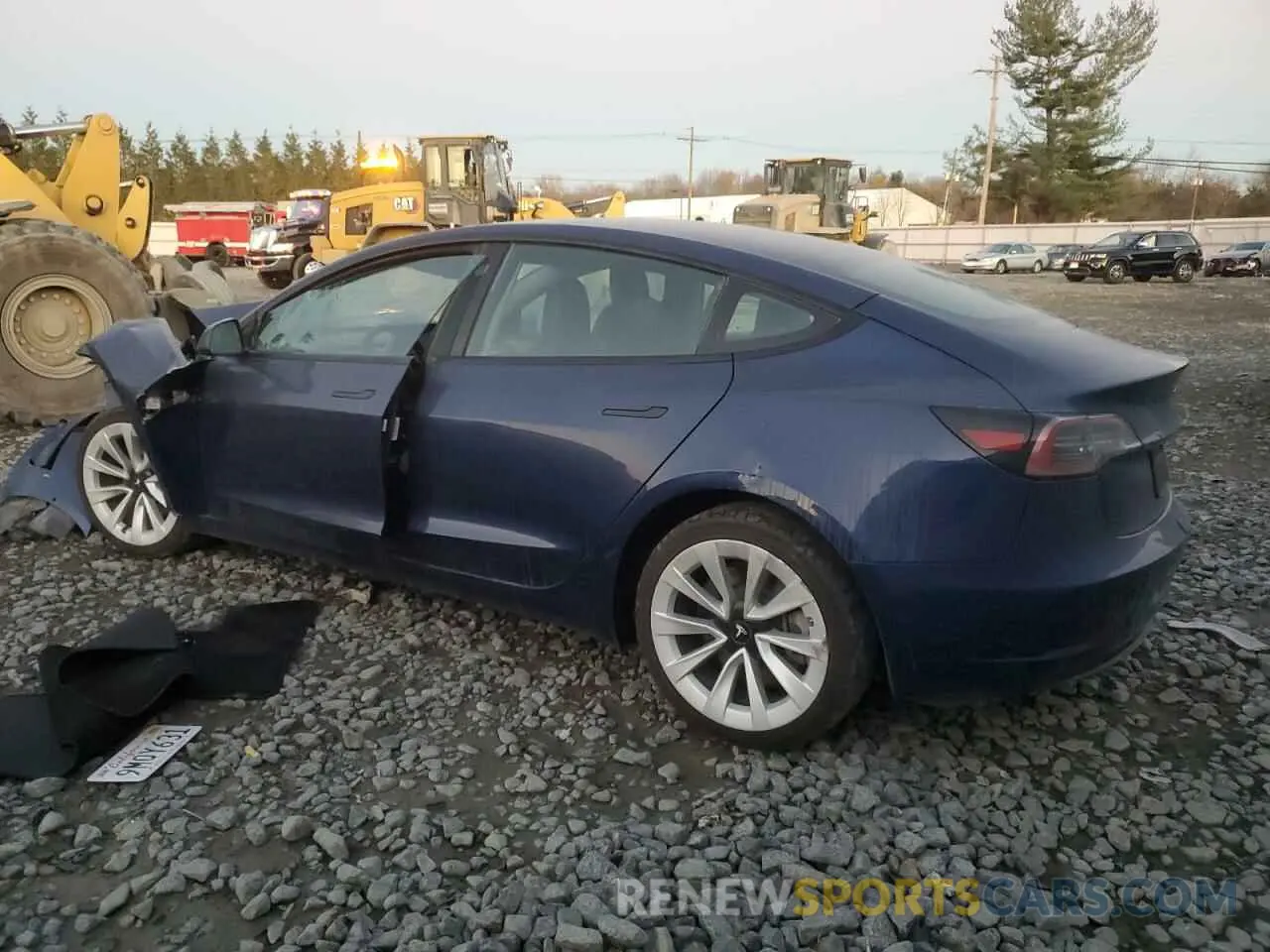 2 Photograph of a damaged car 5YJ3E1EB7NF143938 TESLA MODEL 3 2022