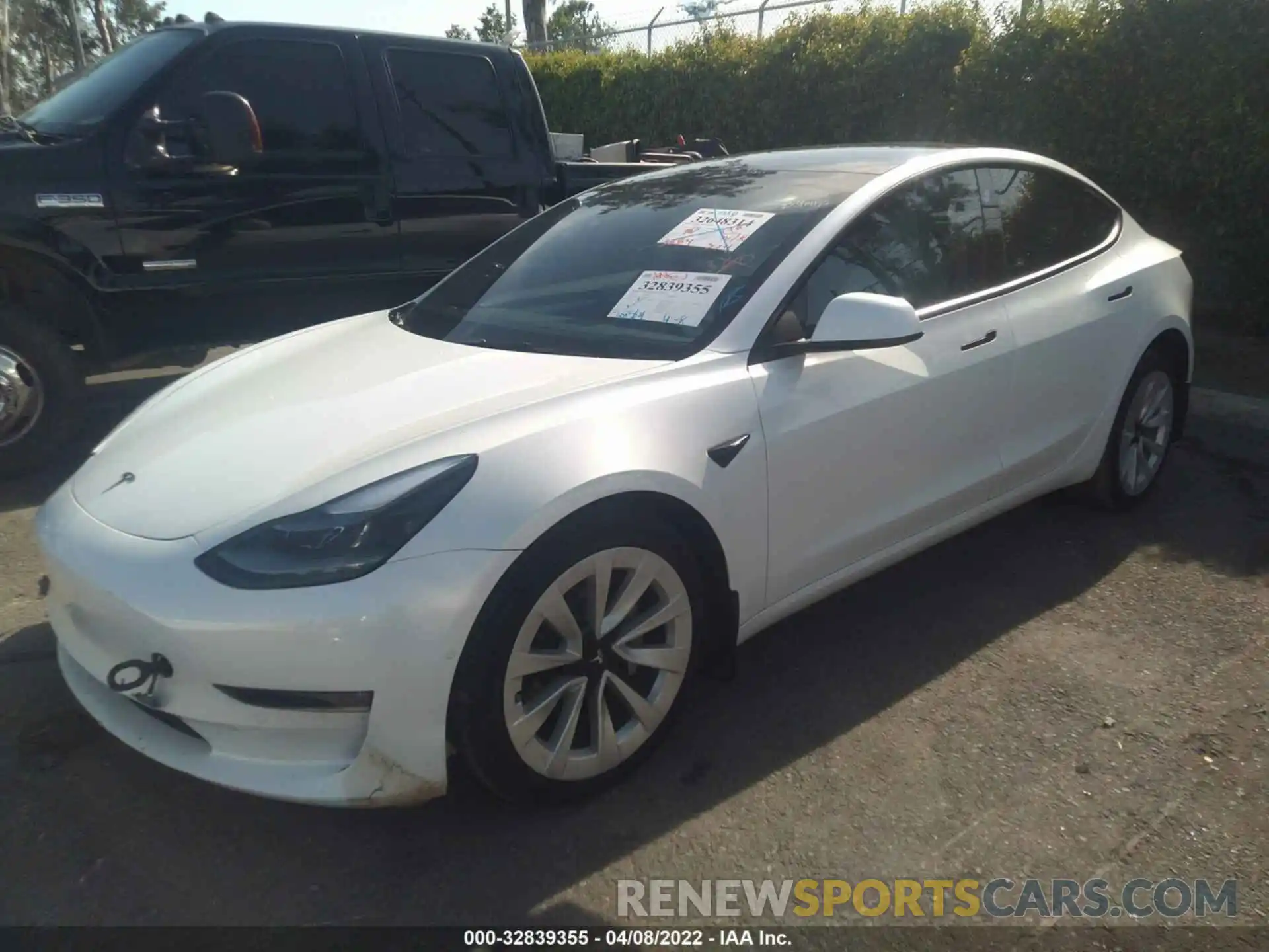 2 Photograph of a damaged car 5YJ3E1EB7NF151909 TESLA MODEL 3 2022