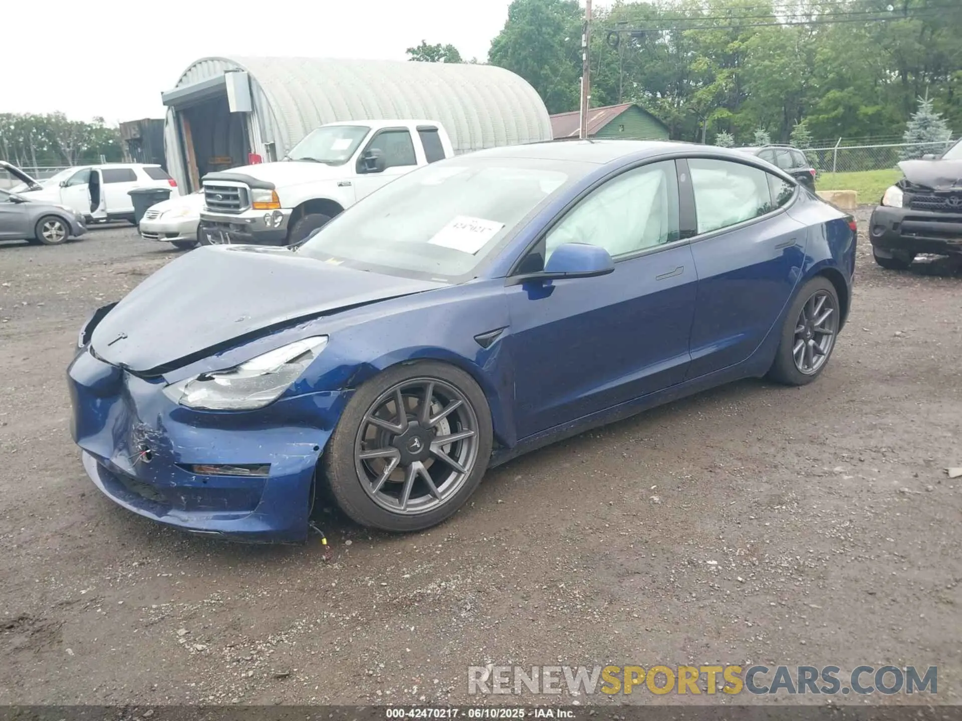 2 Photograph of a damaged car 5YJ3E1EB7NF171481 TESLA MODEL 3 2022