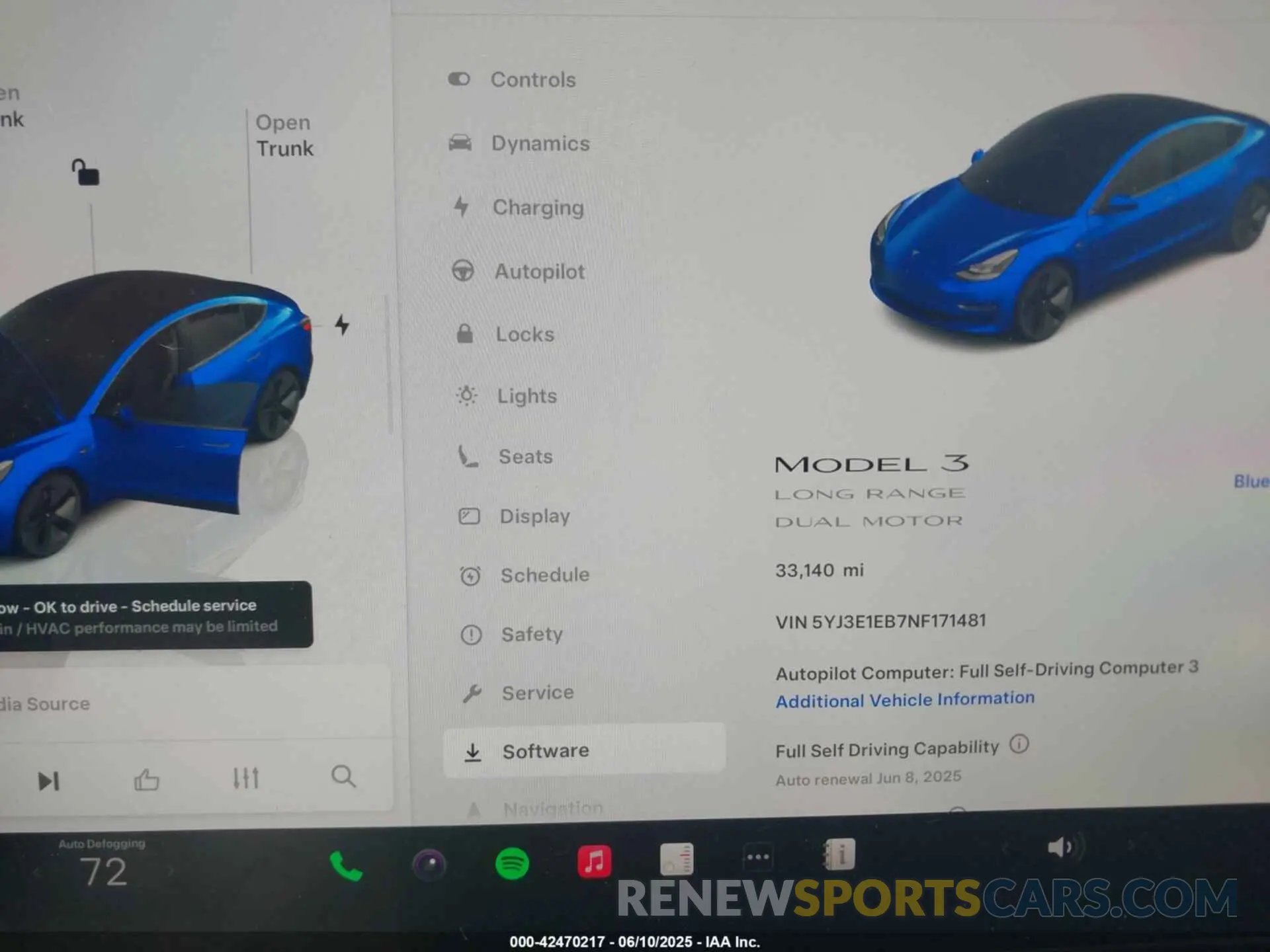 7 Photograph of a damaged car 5YJ3E1EB7NF171481 TESLA MODEL 3 2022