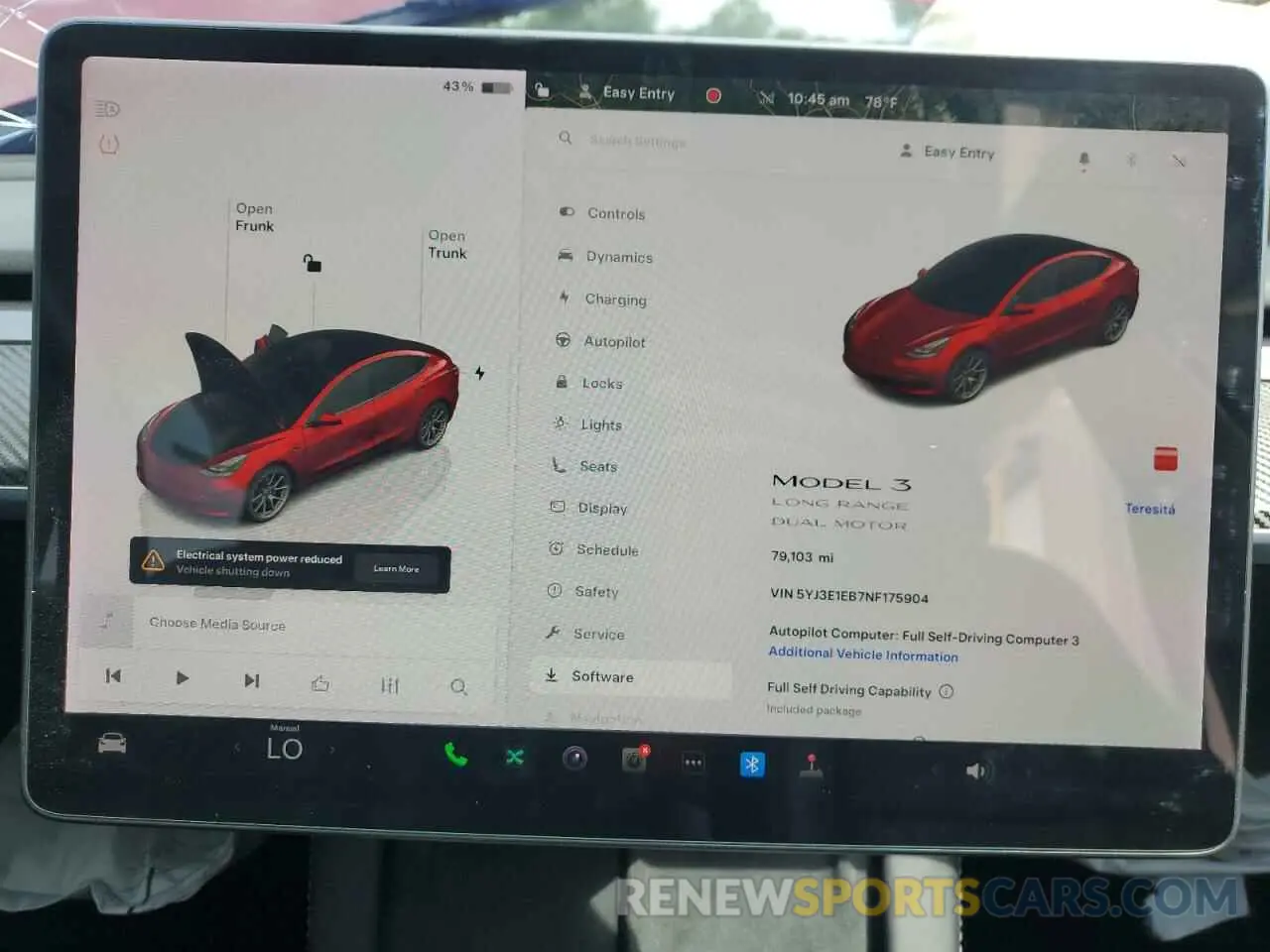 9 Photograph of a damaged car 5YJ3E1EB7NF175904 TESLA MODEL 3 2022