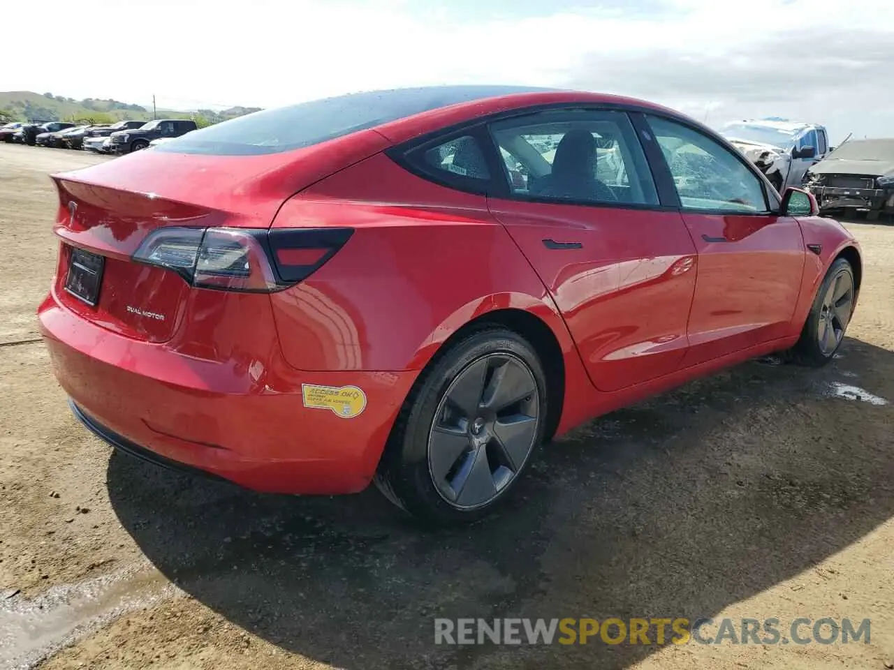3 Photograph of a damaged car 5YJ3E1EB7NF176065 TESLA MODEL 3 2022