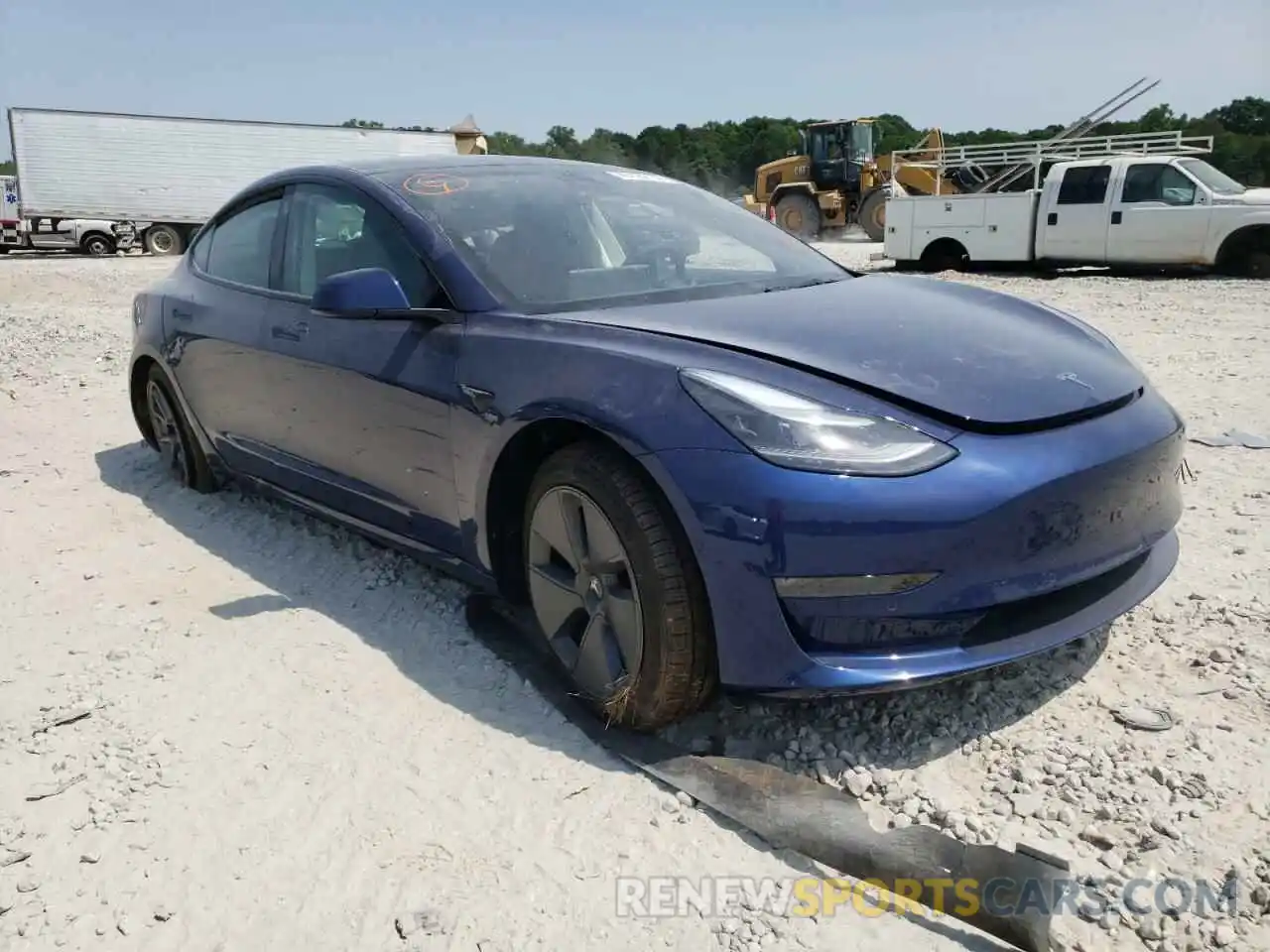 1 Photograph of a damaged car 5YJ3E1EB7NF177135 TESLA MODEL 3 2022