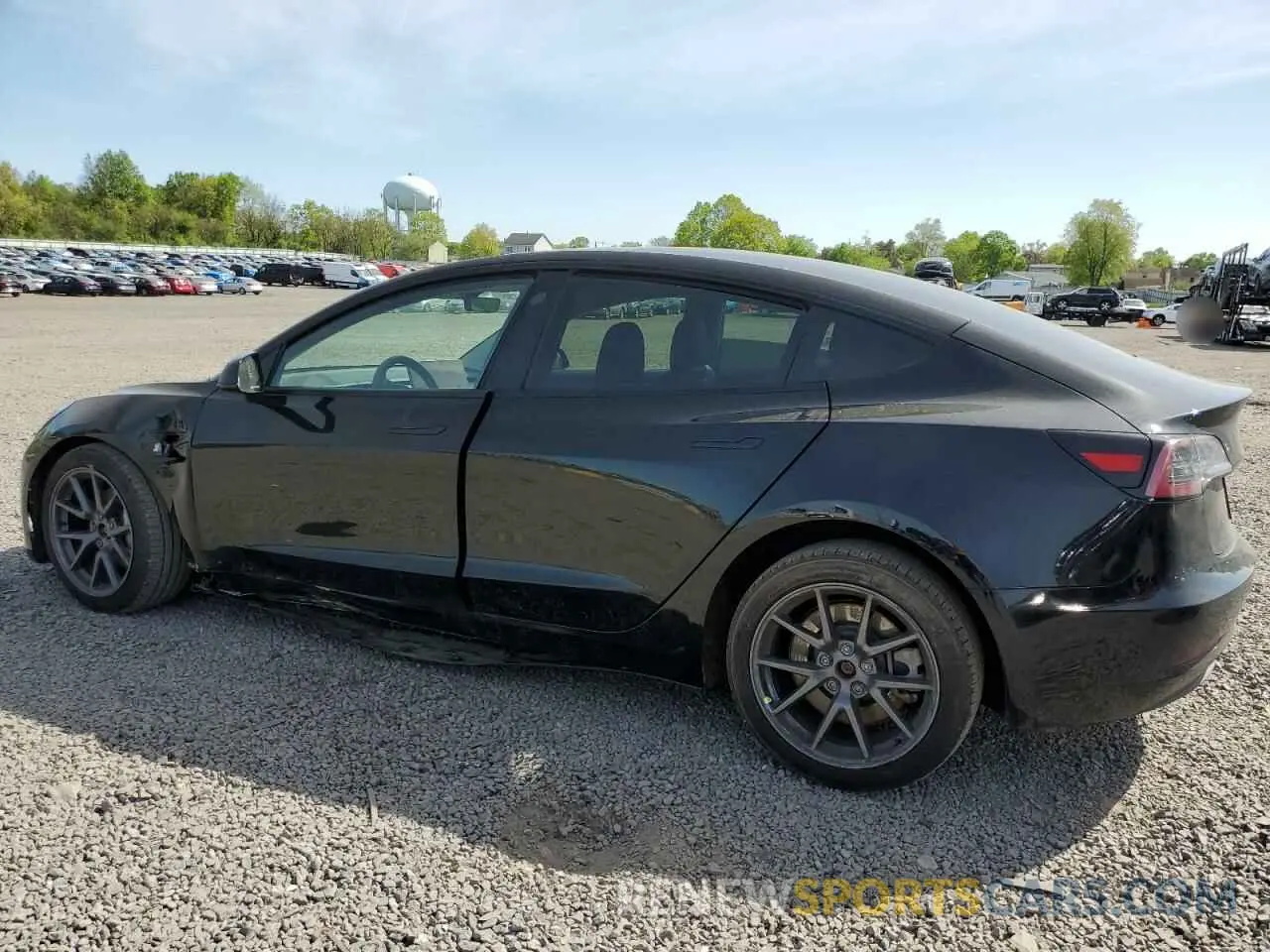 2 Photograph of a damaged car 5YJ3E1EB7NF177197 TESLA MODEL 3 2022