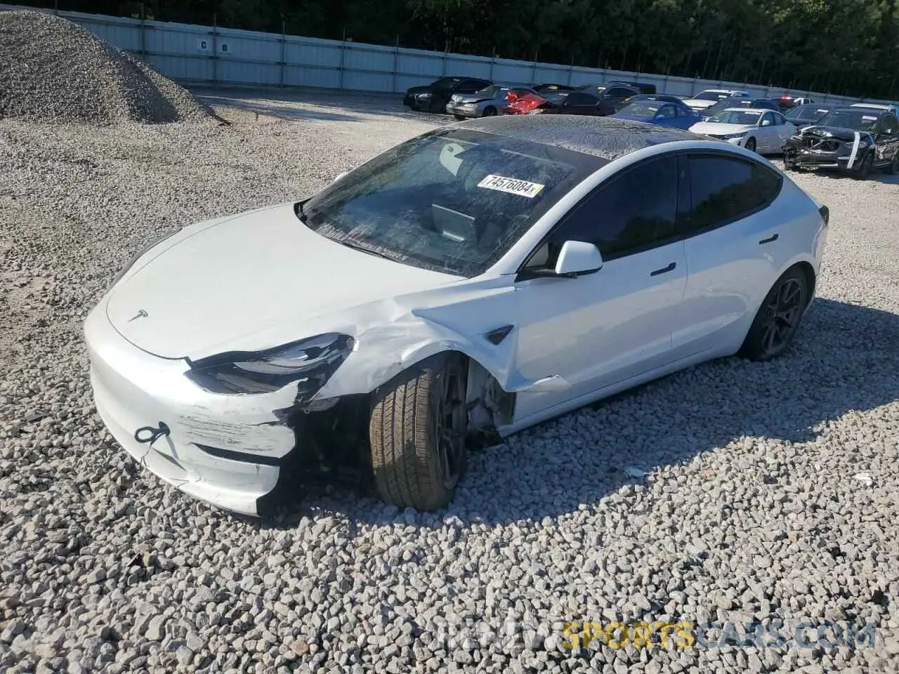 1 Photograph of a damaged car 5YJ3E1EB7NF184179 TESLA MODEL 3 2022