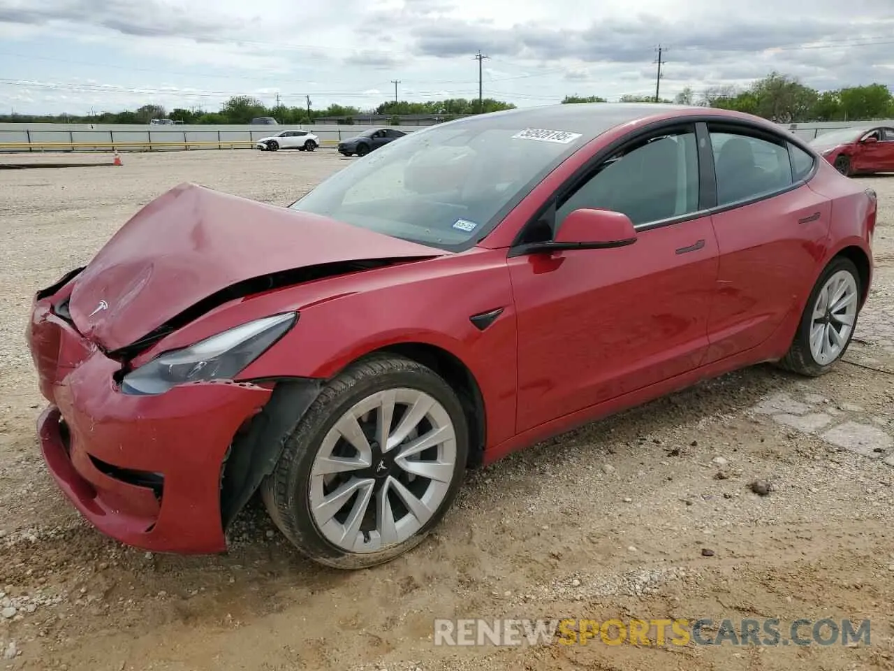1 Photograph of a damaged car 5YJ3E1EB7NF190449 TESLA MODEL 3 2022