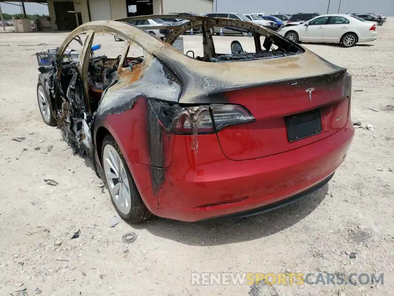 3 Photograph of a damaged car 5YJ3E1EB7NF193643 TESLA MODEL 3 2022