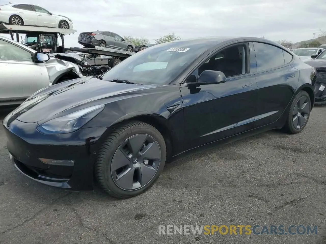 1 Photograph of a damaged car 5YJ3E1EB7NF195425 TESLA MODEL 3 2022