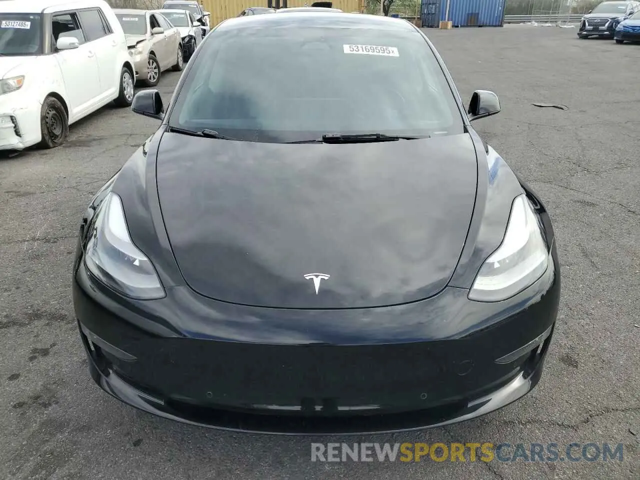 5 Photograph of a damaged car 5YJ3E1EB7NF195425 TESLA MODEL 3 2022