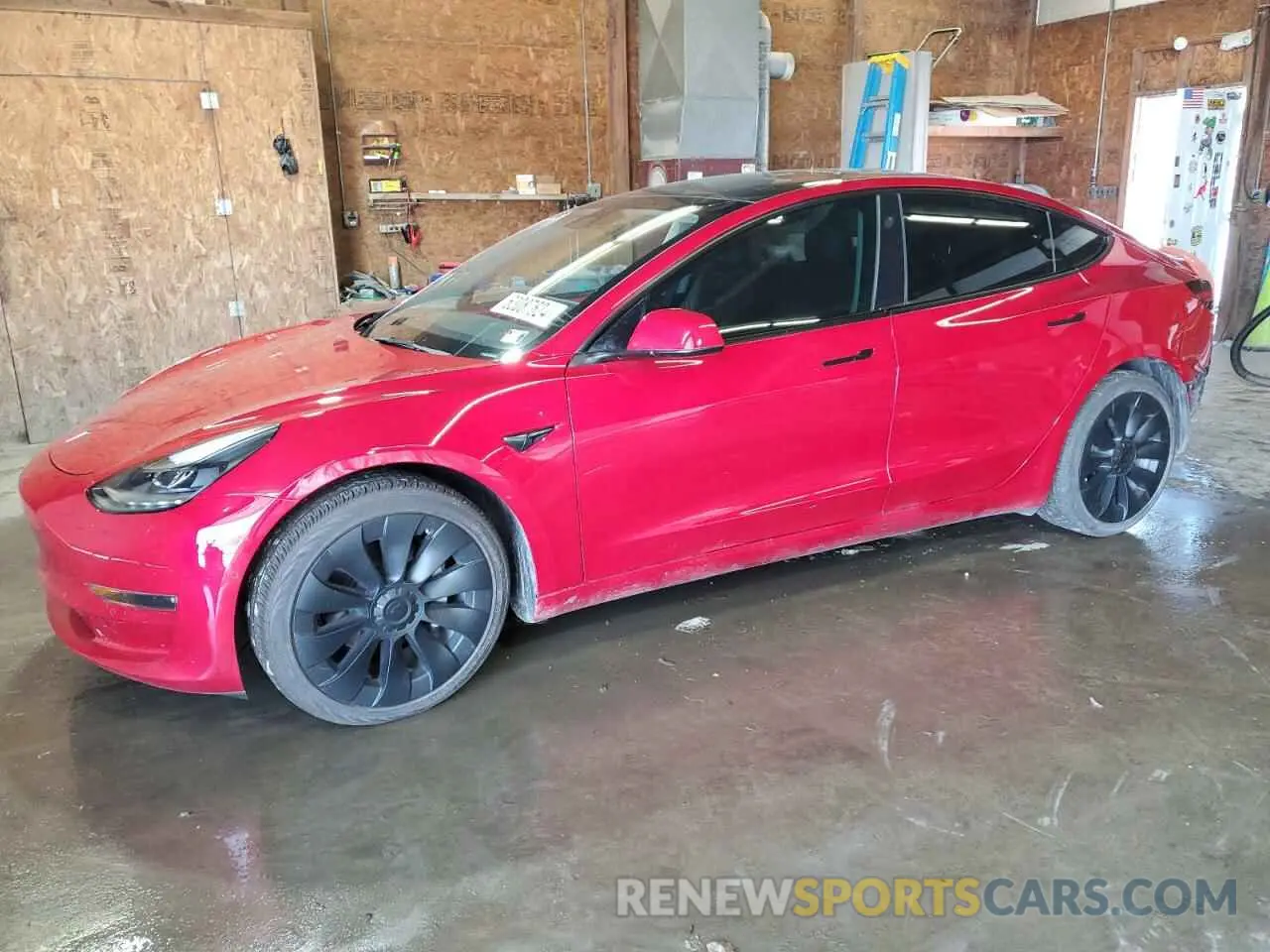 1 Photograph of a damaged car 5YJ3E1EB7NF204303 TESLA MODEL 3 2022