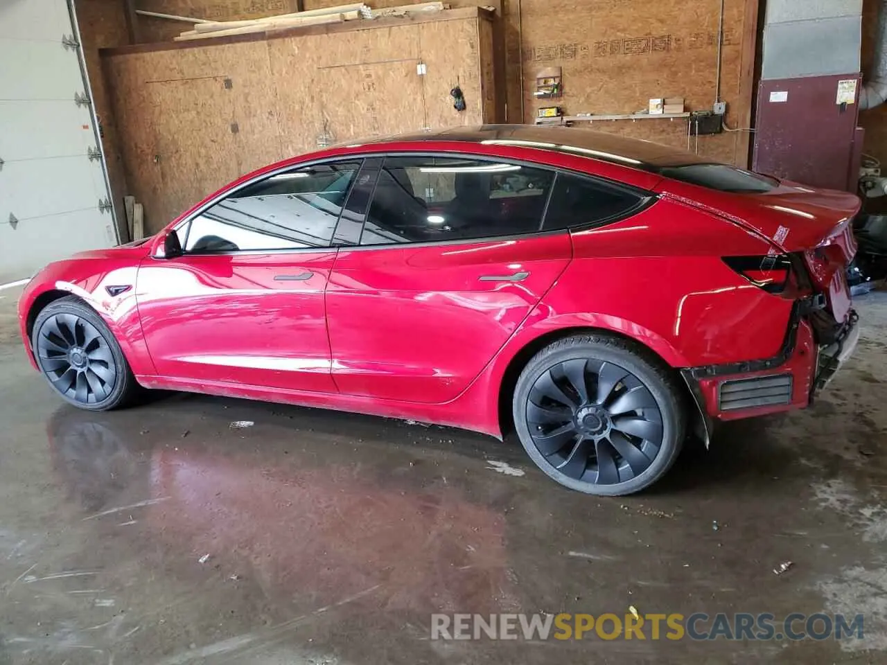 2 Photograph of a damaged car 5YJ3E1EB7NF204303 TESLA MODEL 3 2022