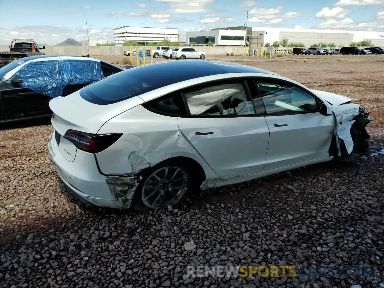 3 Photograph of a damaged car 5YJ3E1EB7NF228519 TESLA MODEL 3 2022