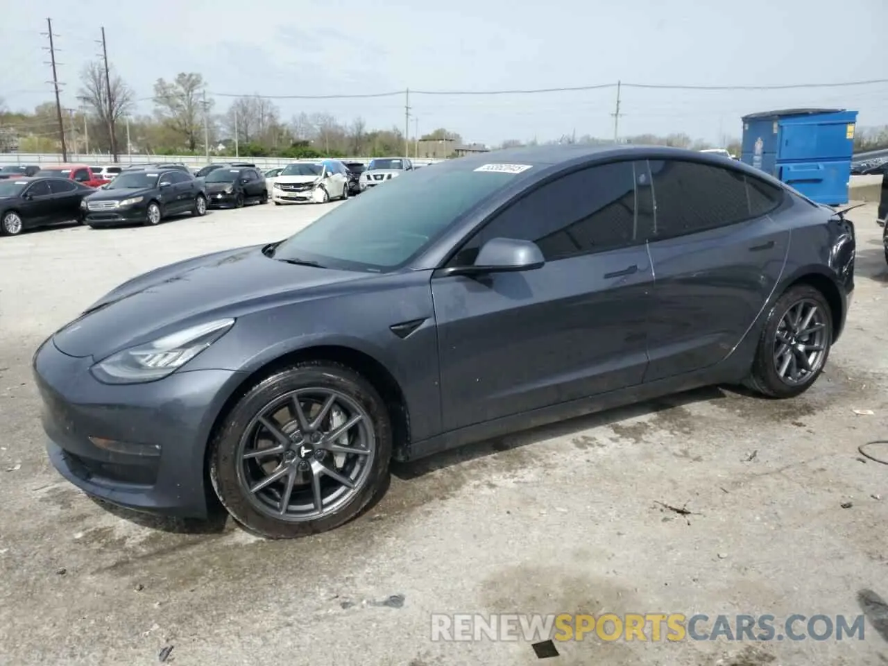 1 Photograph of a damaged car 5YJ3E1EB7NF238905 TESLA MODEL 3 2022