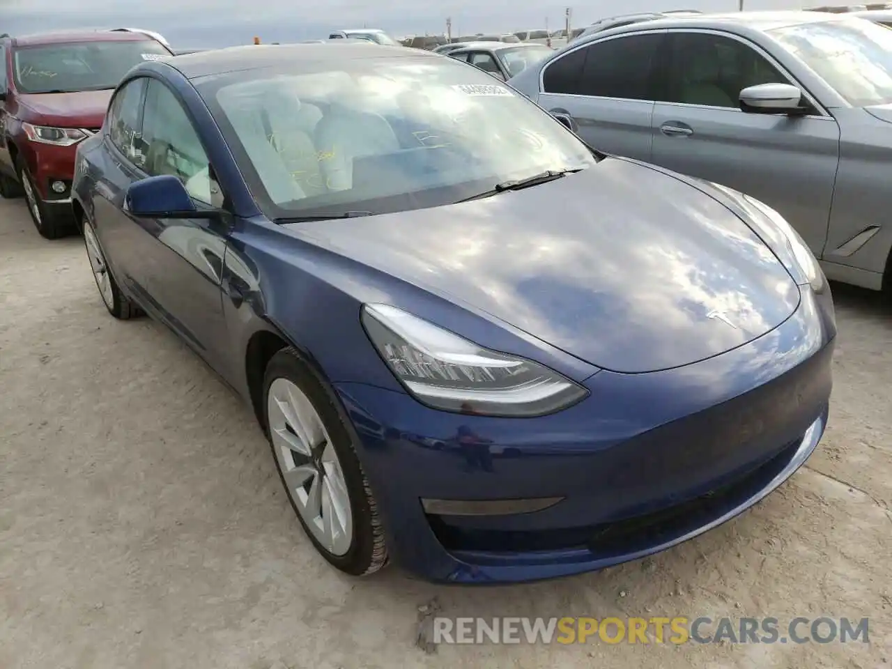 1 Photograph of a damaged car 5YJ3E1EB7NF241514 TESLA MODEL 3 2022