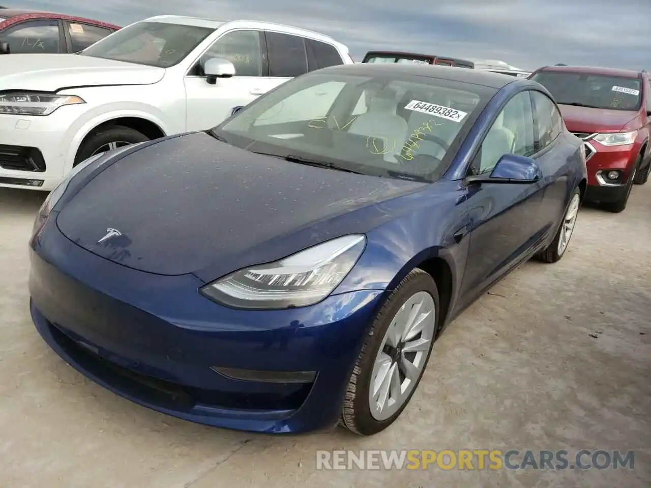 2 Photograph of a damaged car 5YJ3E1EB7NF241514 TESLA MODEL 3 2022