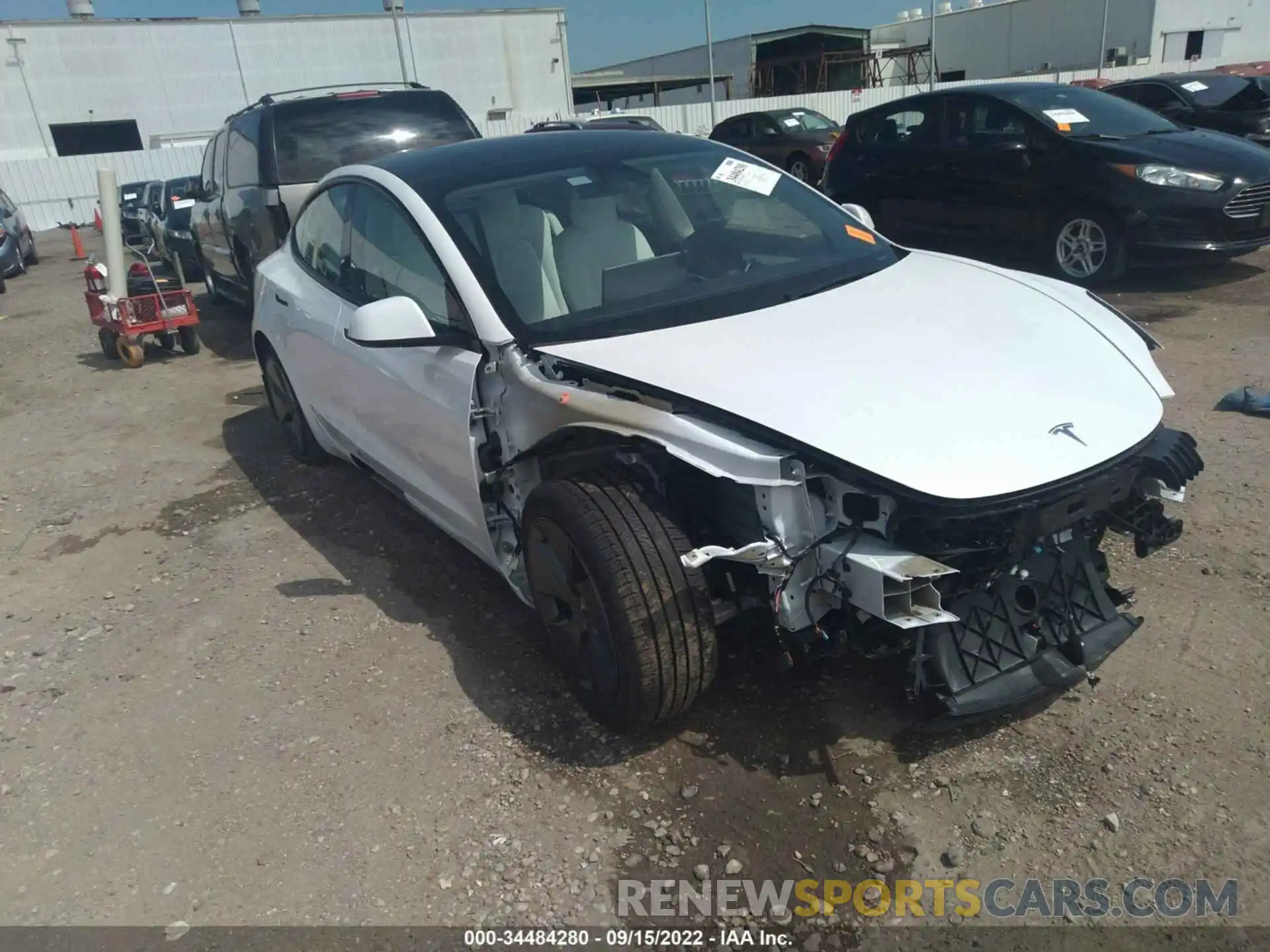 1 Photograph of a damaged car 5YJ3E1EB7NF269815 TESLA MODEL 3 2022