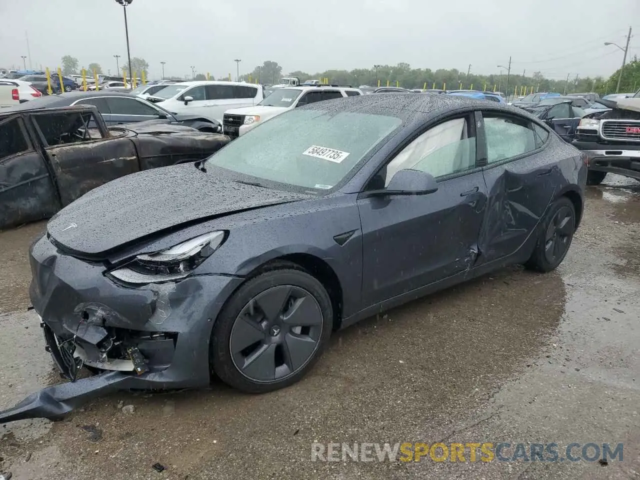 1 Photograph of a damaged car 5YJ3E1EB7NF278403 TESLA MODEL 3 2022
