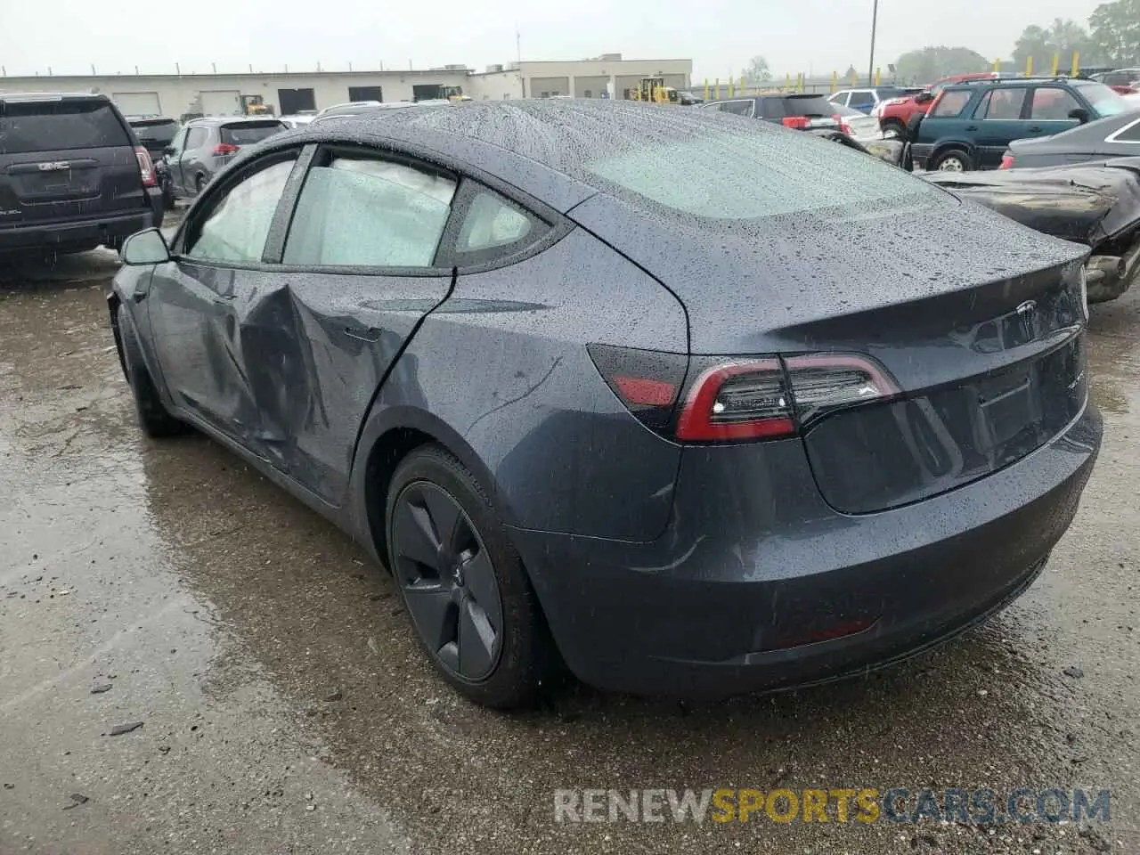 2 Photograph of a damaged car 5YJ3E1EB7NF278403 TESLA MODEL 3 2022