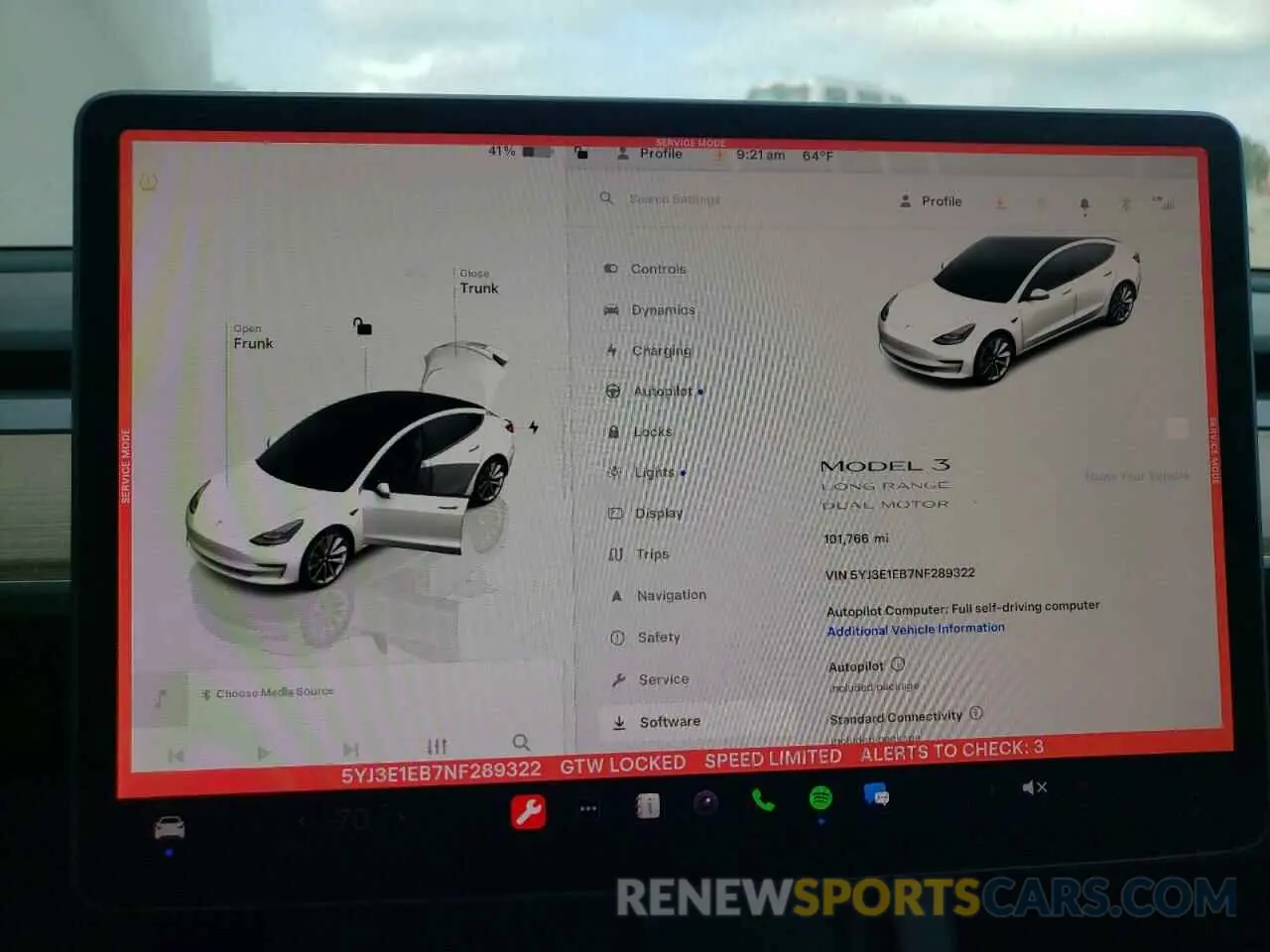 9 Photograph of a damaged car 5YJ3E1EB7NF289322 TESLA MODEL 3 2022