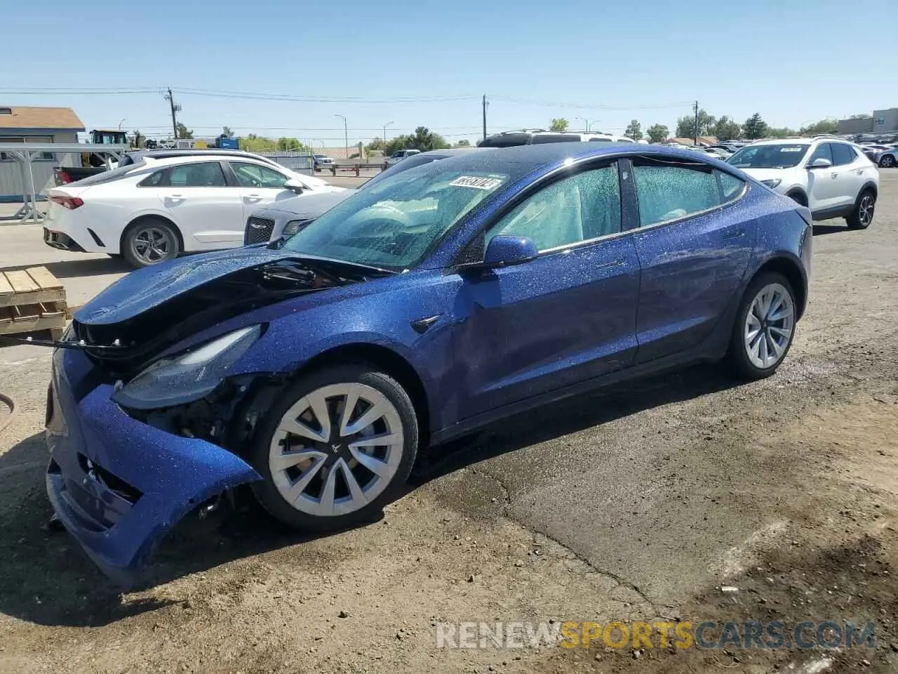 1 Photograph of a damaged car 5YJ3E1EB7NF289448 TESLA MODEL 3 2022