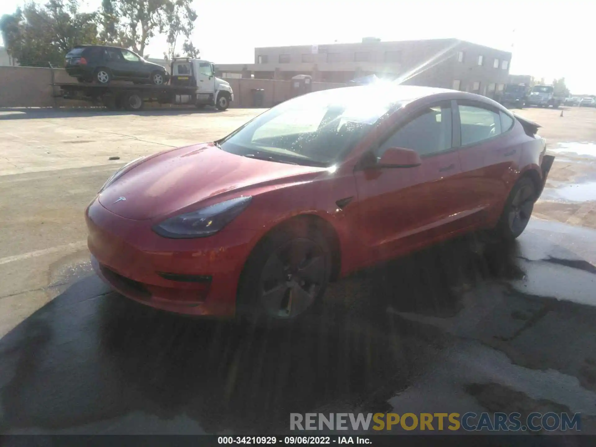 2 Photograph of a damaged car 5YJ3E1EB7NF294097 TESLA MODEL 3 2022