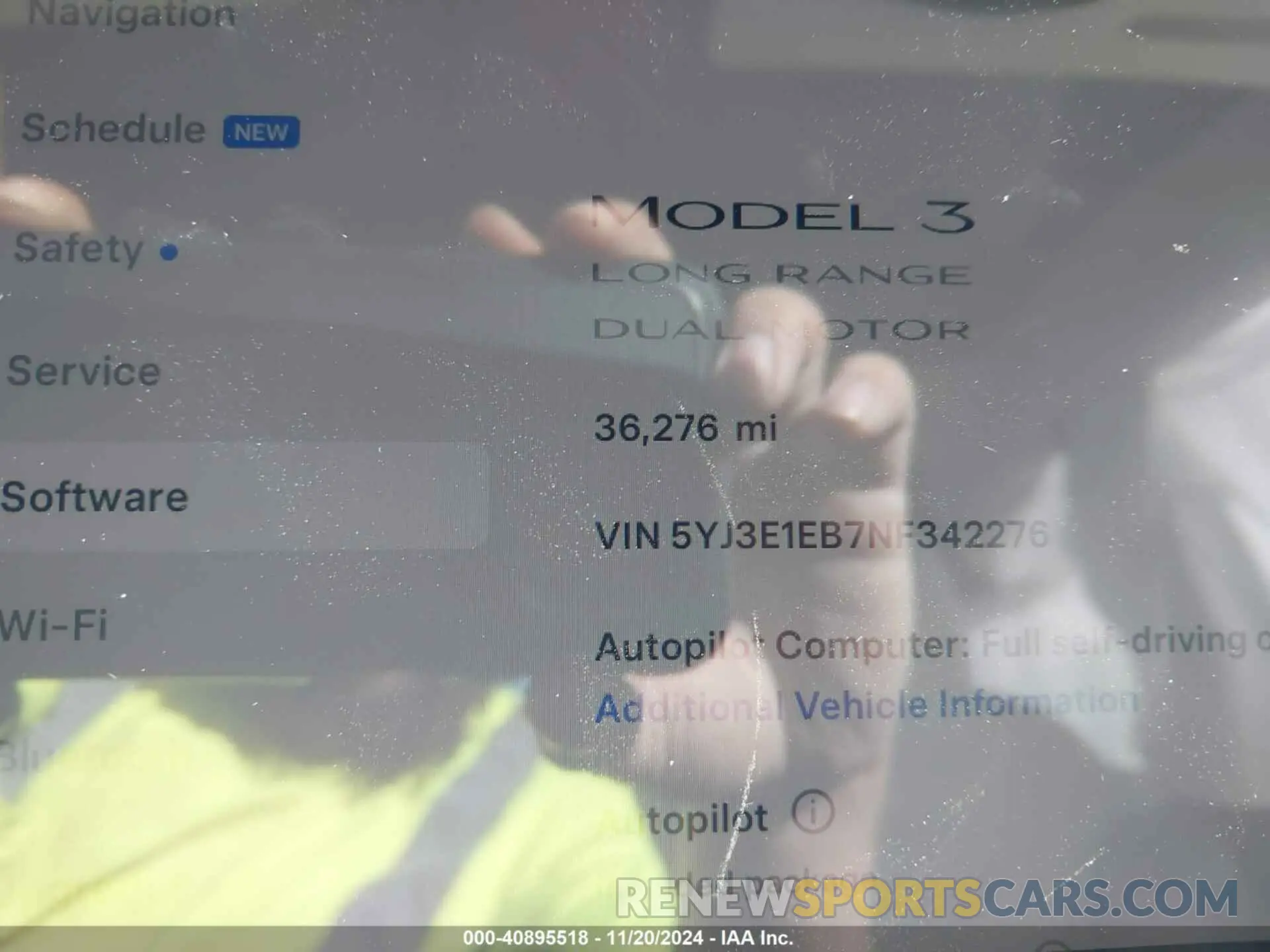 7 Photograph of a damaged car 5YJ3E1EB7NF342276 TESLA MODEL 3 2022