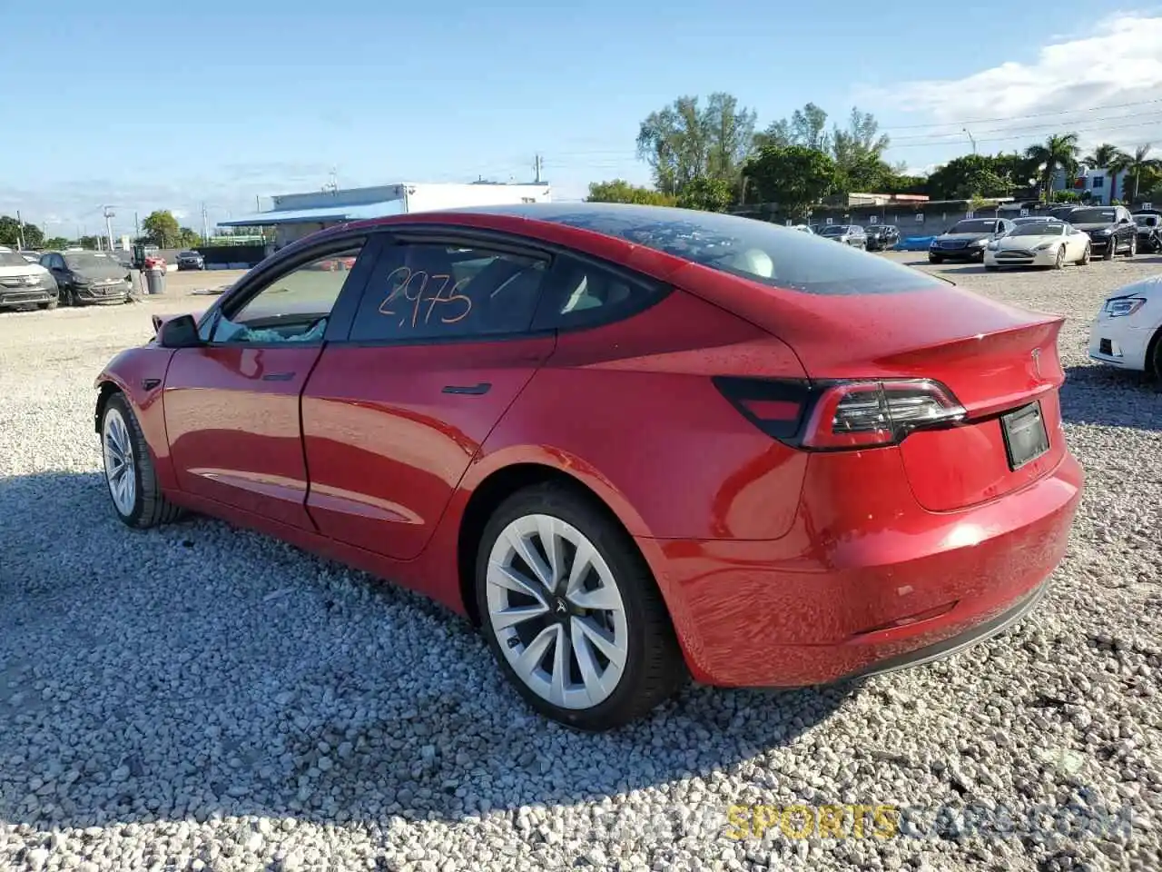 2 Photograph of a damaged car 5YJ3E1EB7NF343721 TESLA MODEL 3 2022