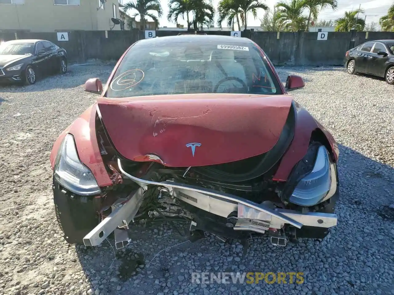 5 Photograph of a damaged car 5YJ3E1EB7NF343721 TESLA MODEL 3 2022