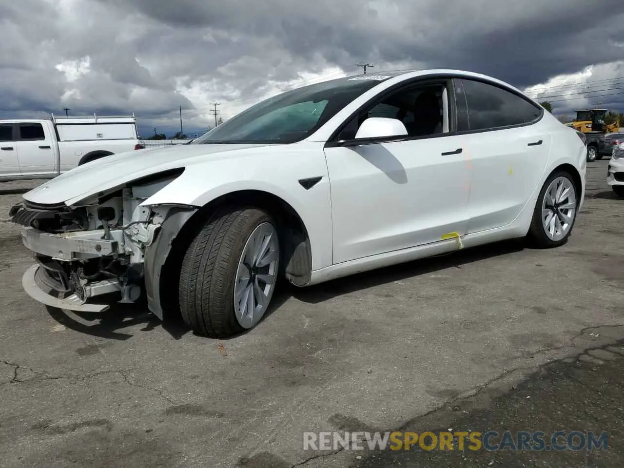 1 Photograph of a damaged car 5YJ3E1EB7NF365962 TESLA MODEL 3 2022